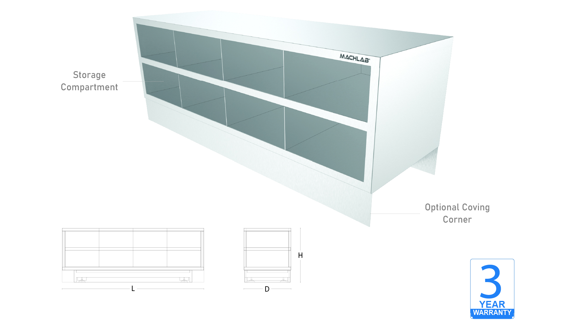 cross-over bench with compartments-100