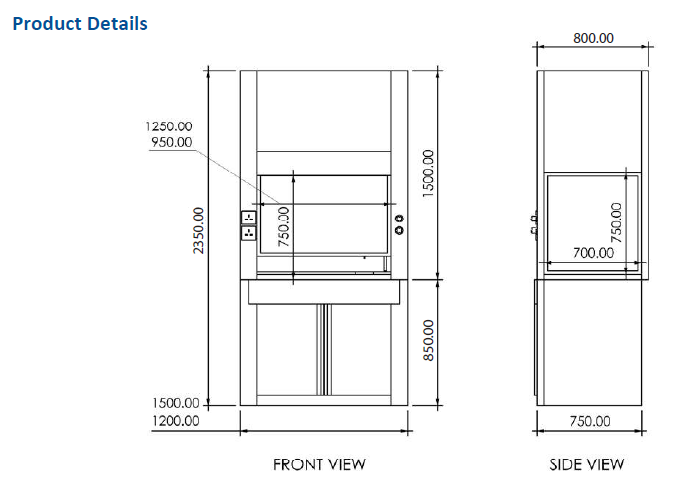 ductless fume hood details