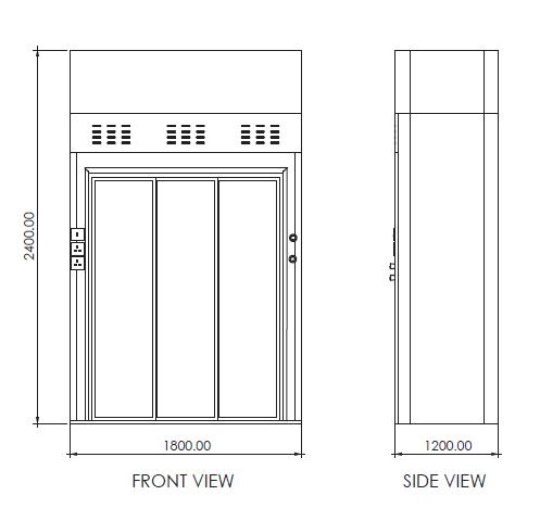 walk in fume hood details